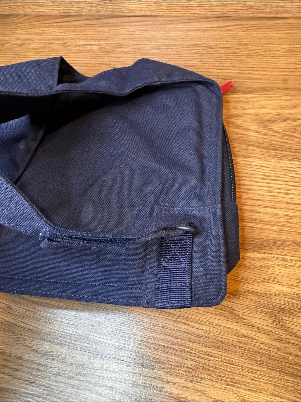 Abercrombie & Fitch Navy Canvas Bag Women's Backpack Purse Red Accents Y2K